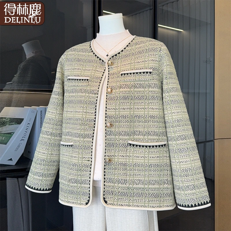 2025新款时尚妈妈秋装短款外套40岁50中老年女小香风开衫洋气上衣