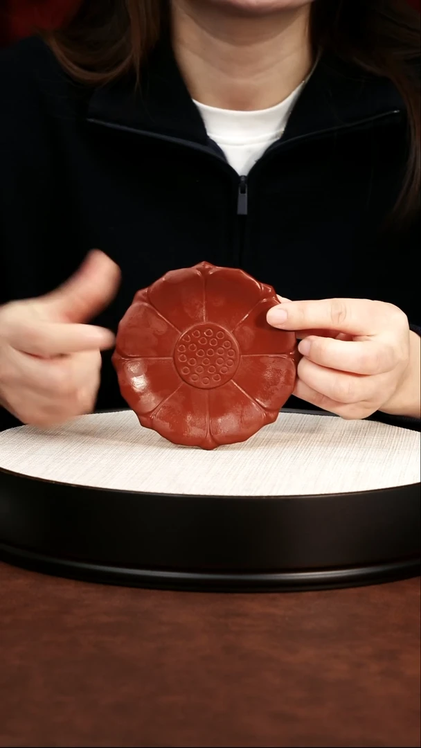 茶壶紫砂朱泥 莲花壶承