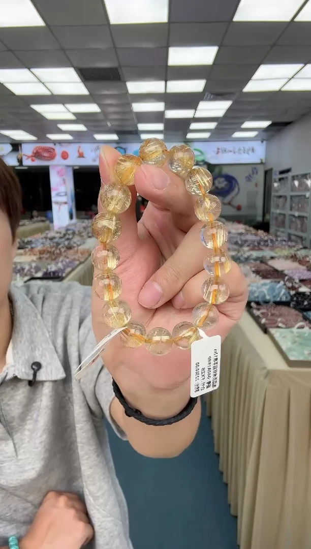未镶嵌手串水晶单圈金发晶12M