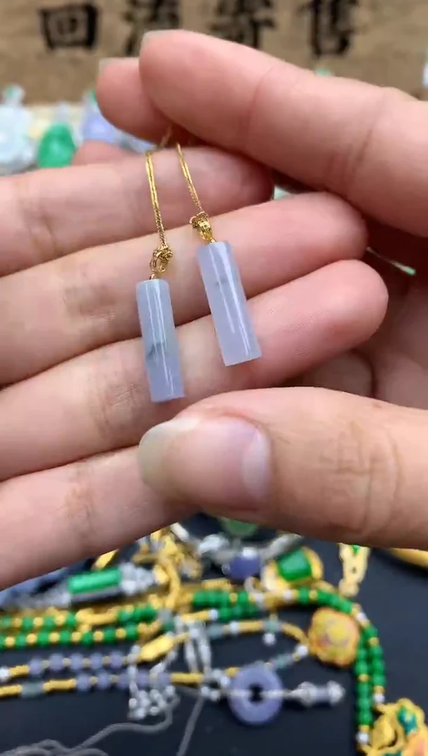 【闪购商品】翡翠耳饰18K金镶嵌378-中国好珍宝