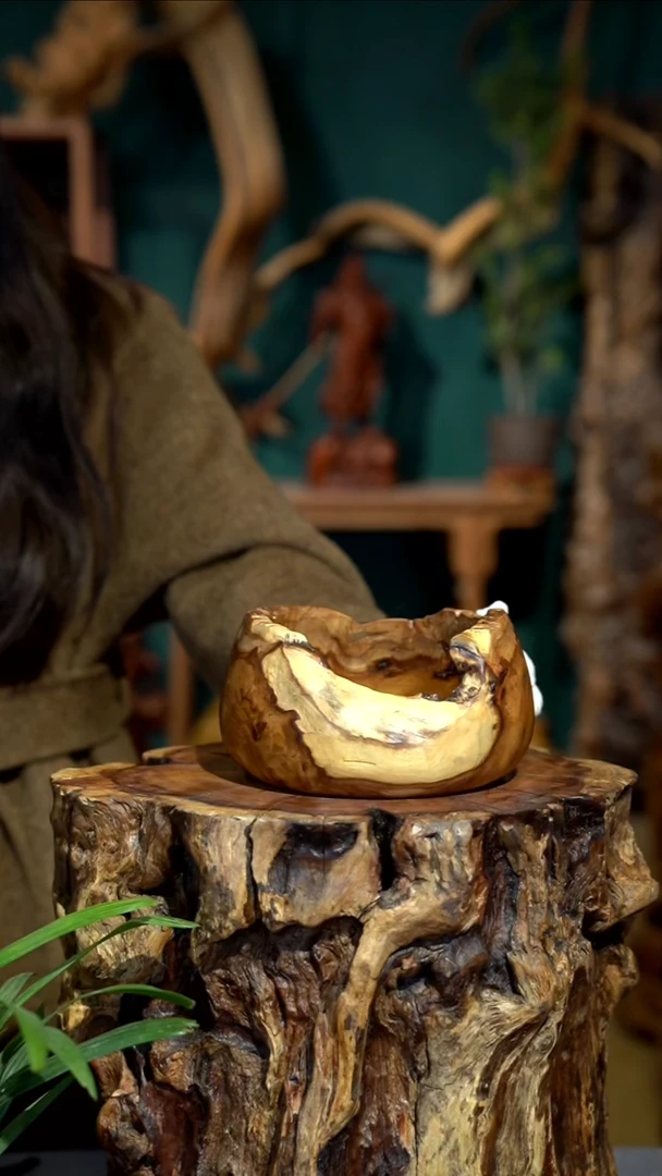 木雷击枣木聚宝盆