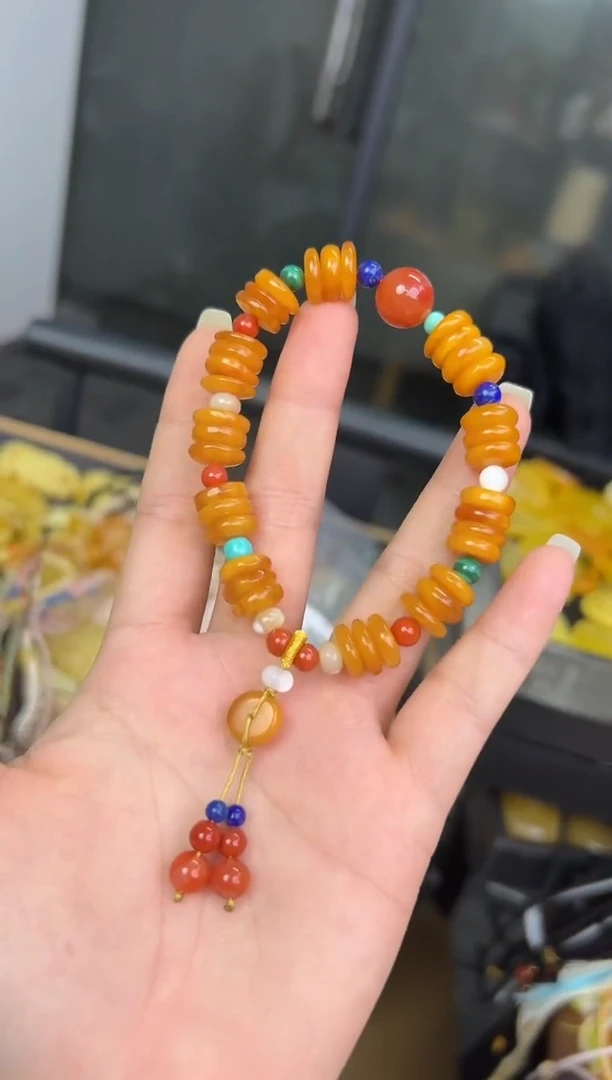 裸石琥珀未镶嵌琥珀蜜蜡手串