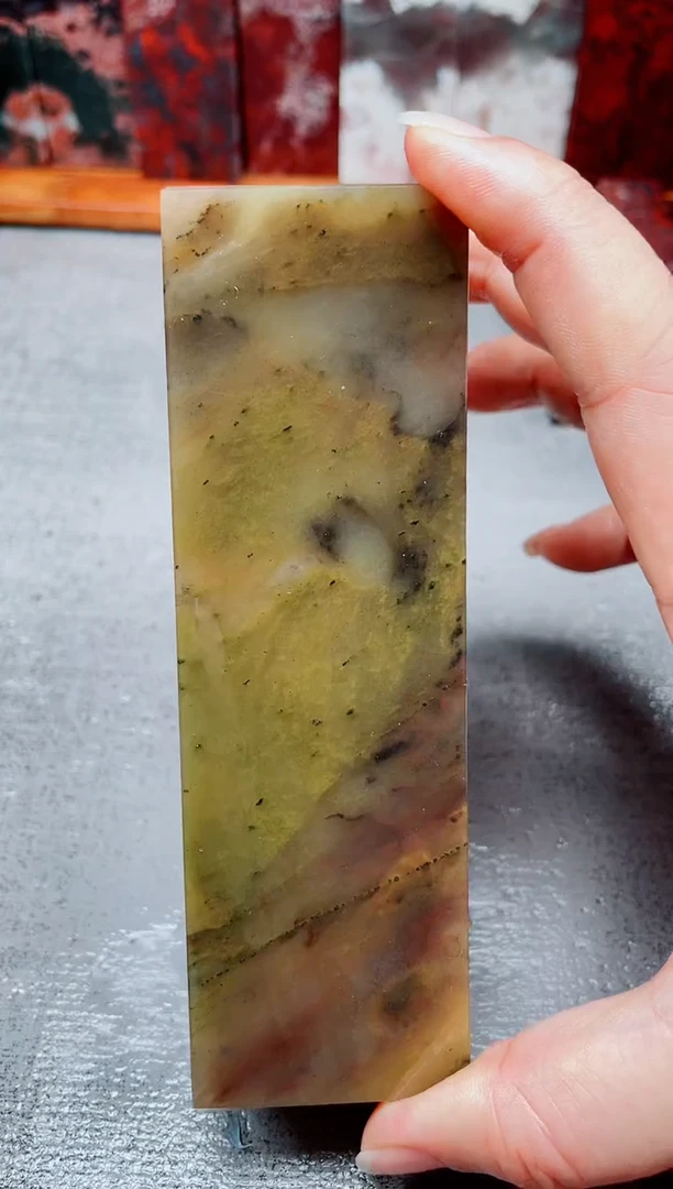 玉桂林鸡血玉素章--42