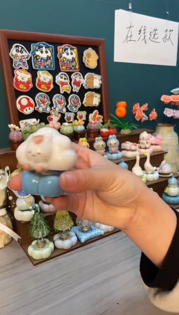 摆件陶暖羊羊景德镇陶瓷摆件1个装