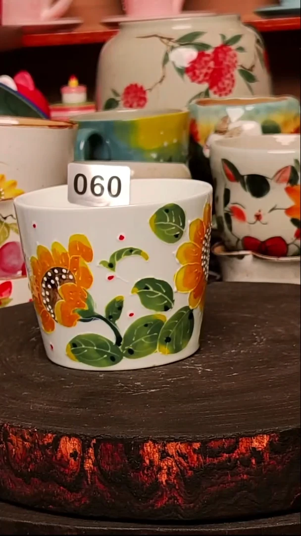 摆件陶景德镇创意手绘高温陶瓷微瑕