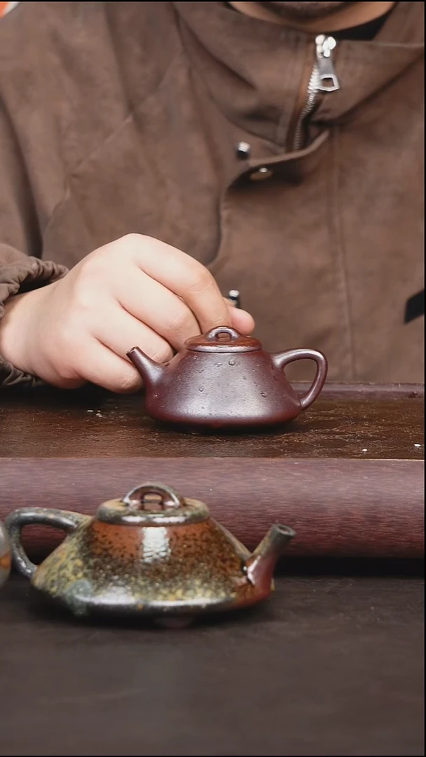 茶壶紫砂柴烧 子冶石瓢