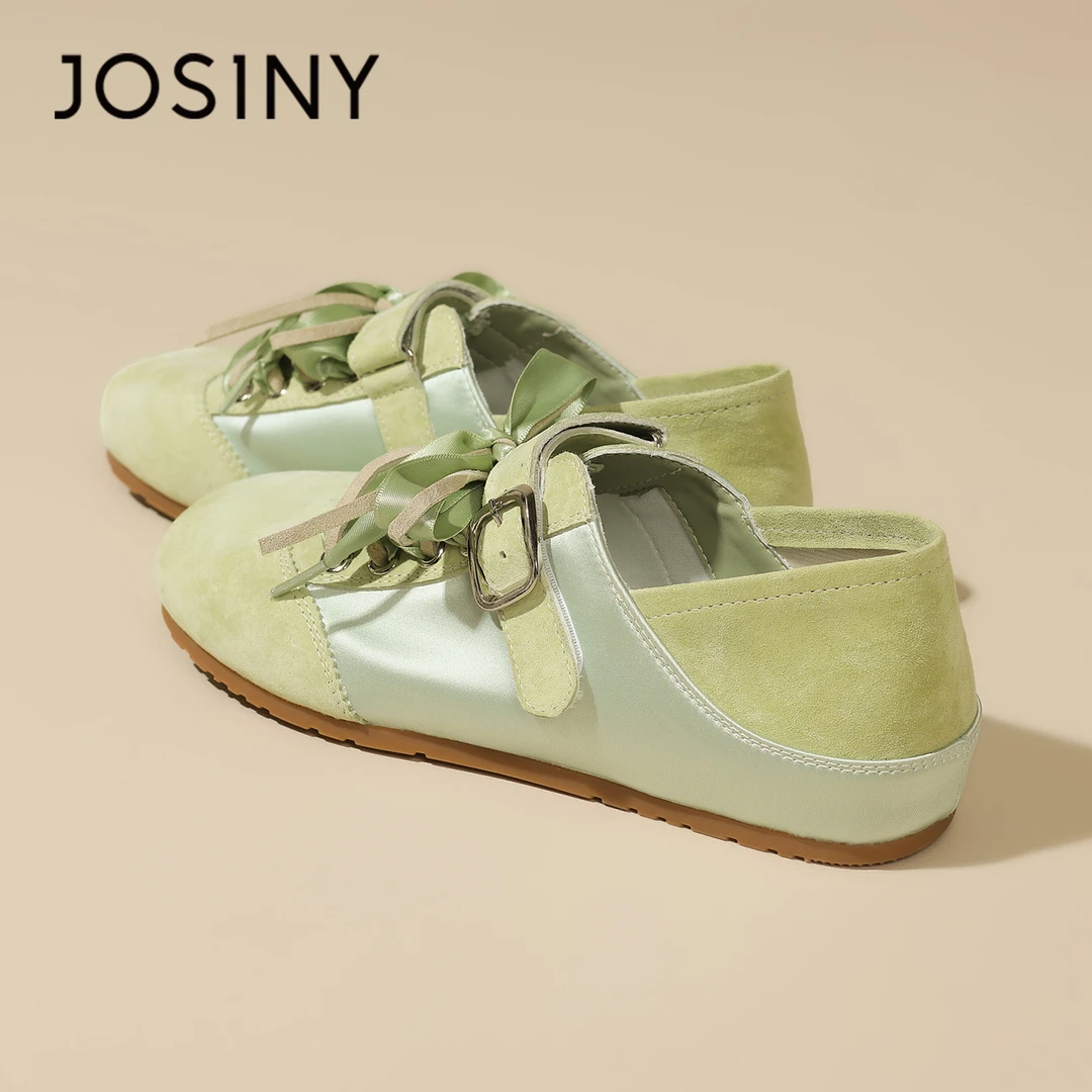 卓诗尼芭蕾风德训鞋女鞋2025秋季新款复古休闲鞋平底圆头运动鞋女