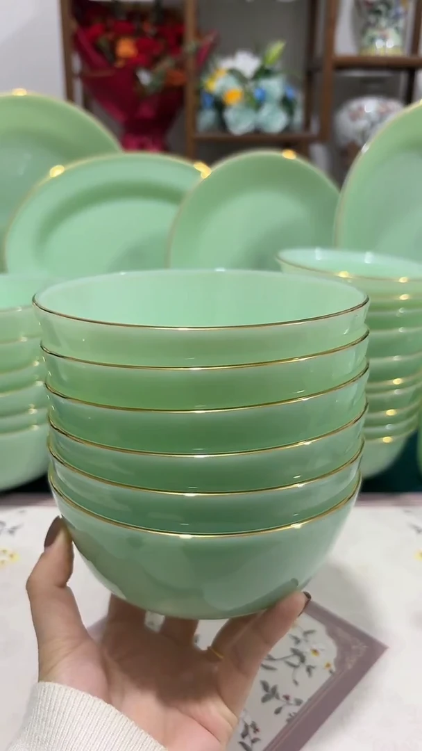 5.5英寸玉瓷碗6个口径13.8厘米