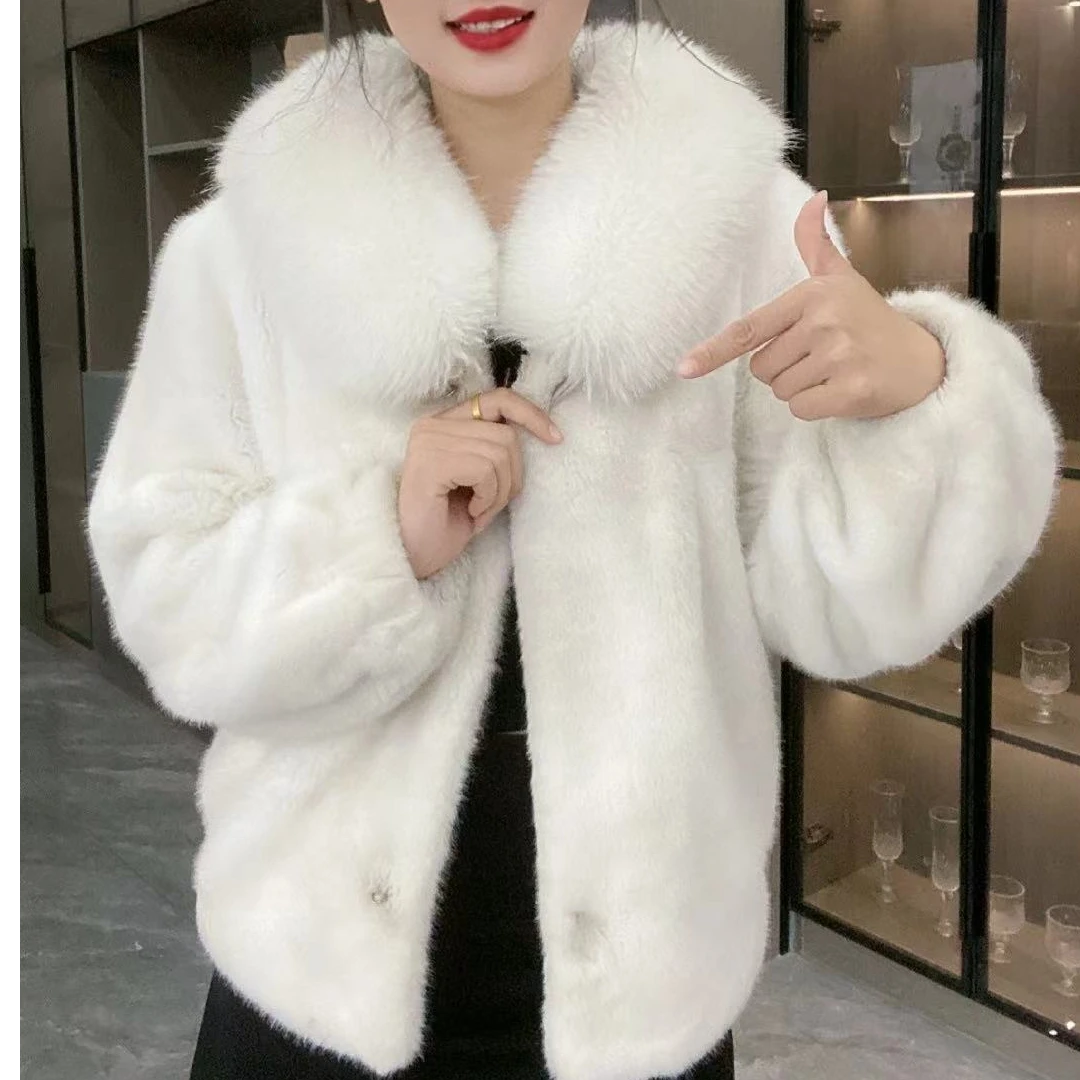 2024新款欧貂绒短款女士外套冬季保暖