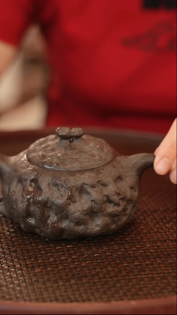 茶壶紫砂供春 黑泥 260cc