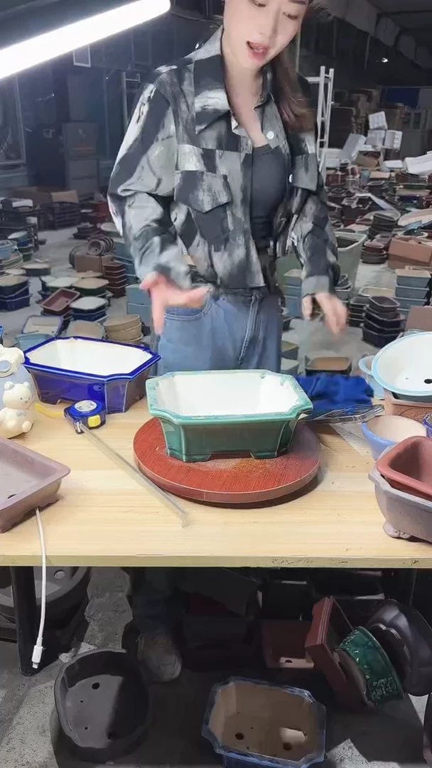 紫砂花盆浅草紫砂花盆微瑕