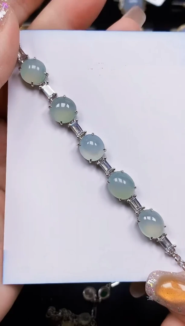 银S925镶嵌戒指翡翠7410