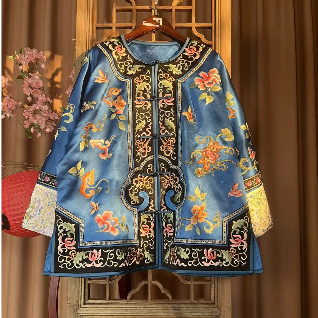 三禧司复古对襟新中式刺绣上衣242382