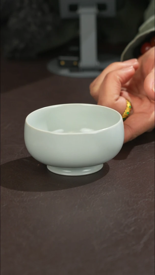 瓷宣宝汝瓷原矿原釉手工作品