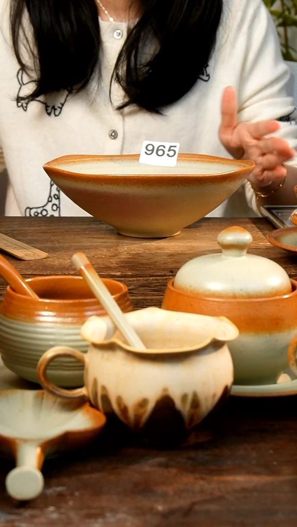 盘高颜值粗陶餐具限时抢购