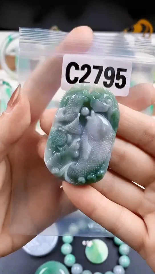 颈饰未镶嵌翡翠天然翡翠吊坠挂件