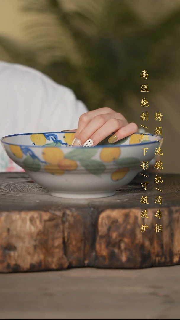 瓷片景德镇高温釉下彩可微波烤箱洗碗机