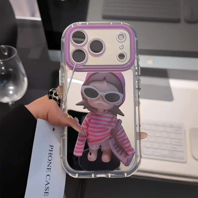 ZMGX镜面墨镜嘎子姐适用iPhone16/15手机壳华为P70oppo小米13vivo