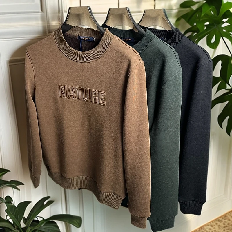 秋冬季男士时尚圆领内里加绒百搭休闲卫衣（1230）