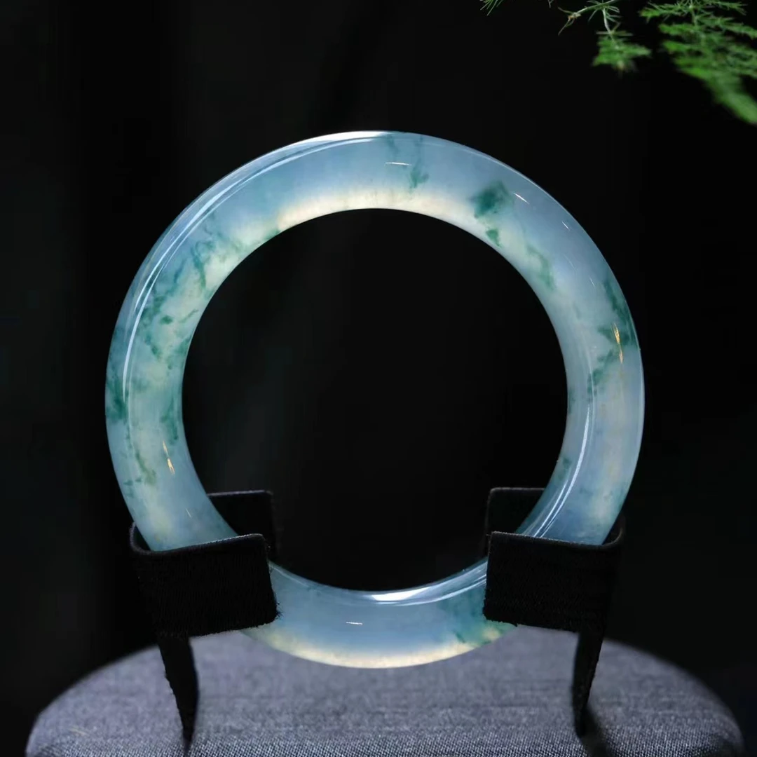 圈口参考图，缅甸A货翡翠时尚百搭