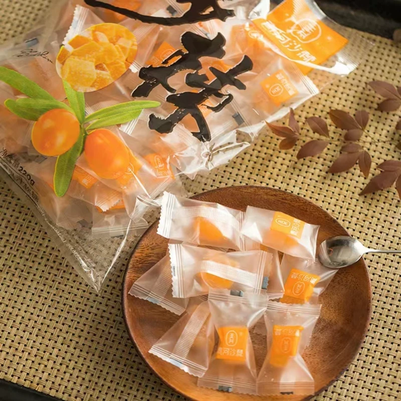 新疆特产 青河沙棘果汁软糖220克 独立小包装 休闲营养零食