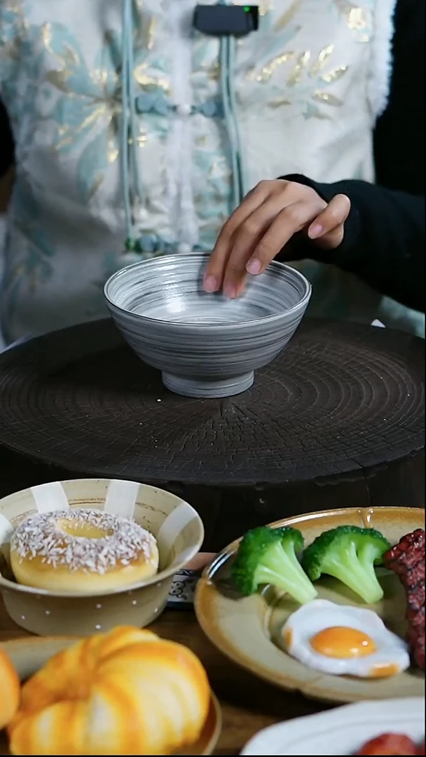 瓷景德镇高温釉下彩创意瓷 饭碗