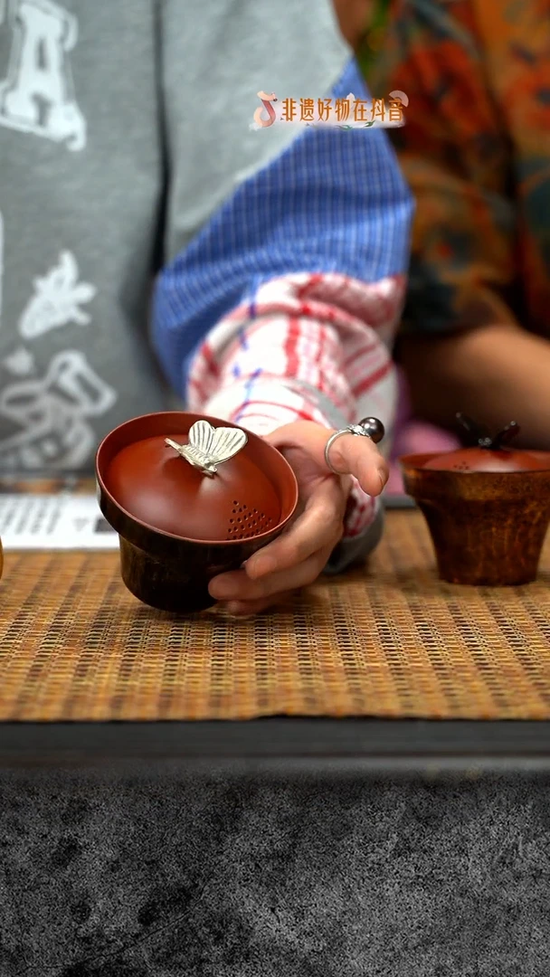 茶壶紫砂紫砂 宜兴紫砂 QCT 蝴蝶盖碗