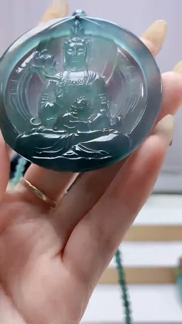 未镶嵌定制翡翠5159DD-毛货挂件87