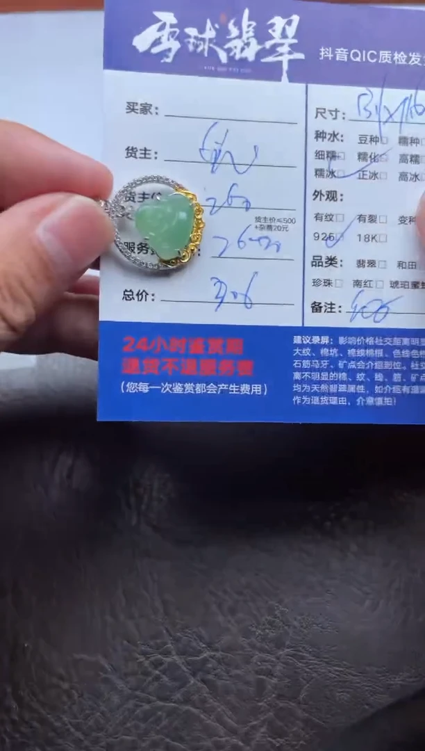 颈饰银S925镶嵌翡翠山****司1629830278HHH