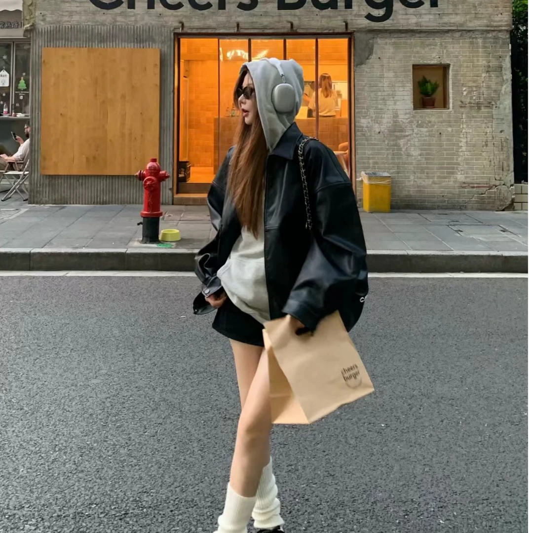 【默认微瑕完美主义wupai】潮牌时尚穿搭复古美式休闲oversize卫衣