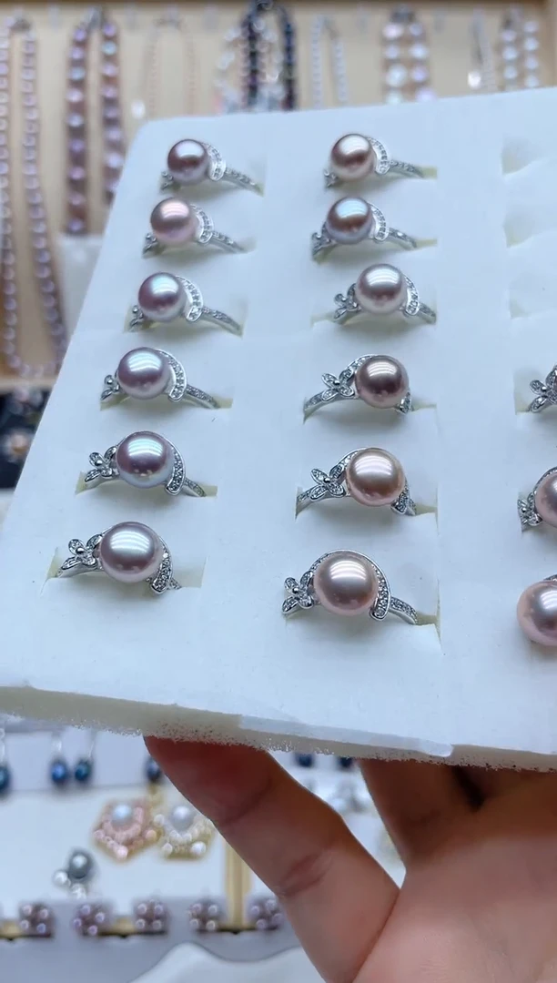 未镶嵌戒指淡水珍珠戒指多样性发其一