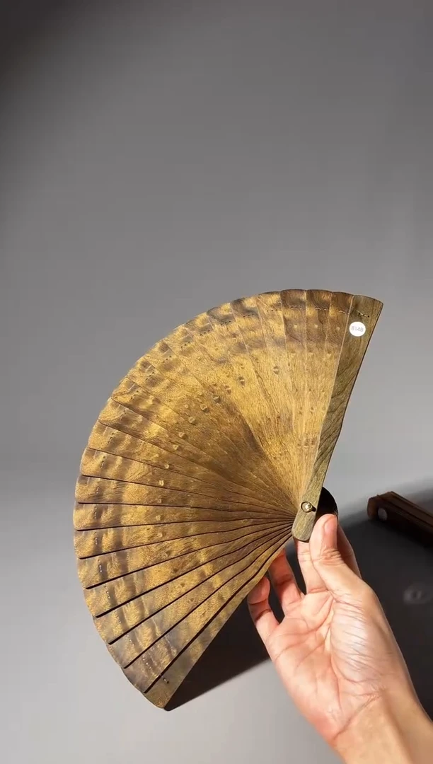 其他楠木（金丝楠）听****路814号18cm乌木金丝楠小叶桢楠扇子