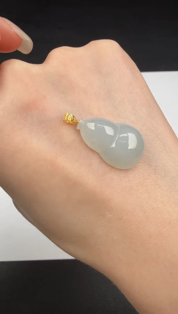 吊坠(不含链)18K金镶嵌翡翠翡翠饰品-13