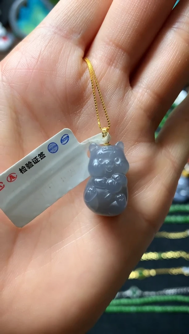 【闪购商品】和田玉颈饰18K金镶嵌吊坠