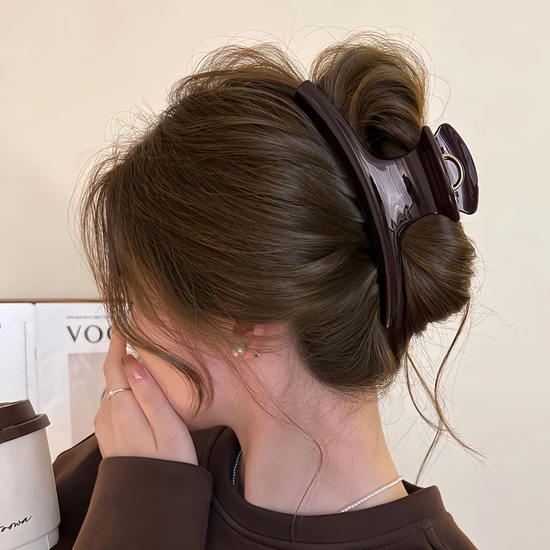 大号弧形抓夹女气质高级感鲨鱼夹2025新款发夹子氛围感发夹