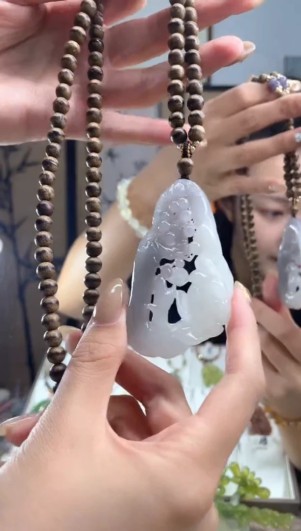 颈饰未镶嵌和田玉v***薇多样性发货其中发一