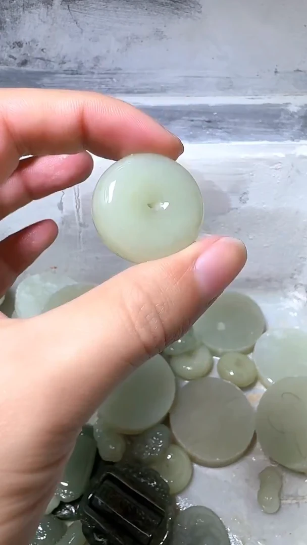 颈饰未镶嵌和田玉平安扣-多样性发货