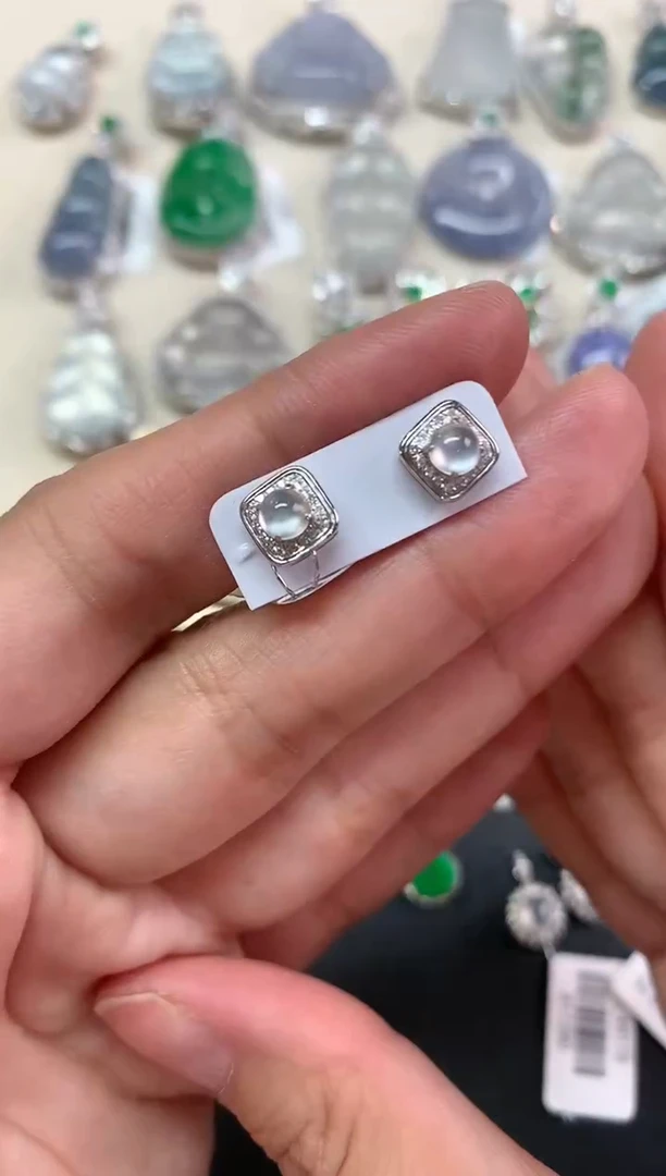 【闪购商品】翡翠耳饰18K金镶嵌D14|2980