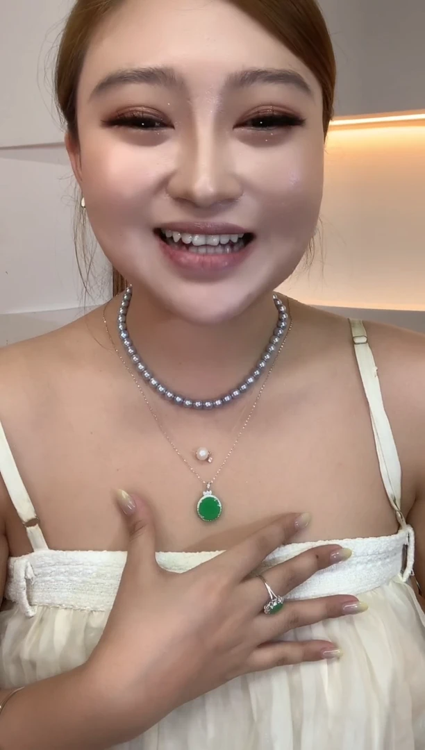 翡翠18K金镶嵌吊坠(不含链)W48|4800