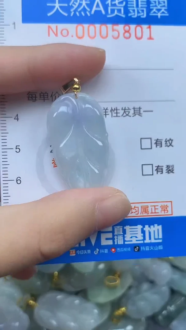 颈饰未镶嵌翡翠净货挂件-5801