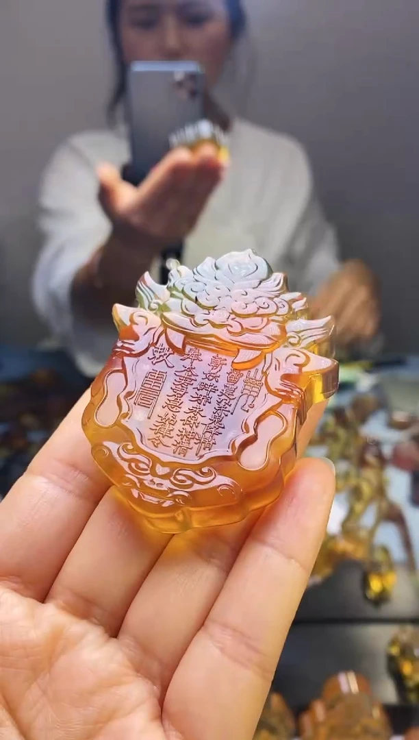 【闪购商品】琥珀颈饰未镶嵌HP99-73（山鬼令牌）