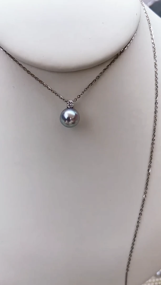 【闪购商品】海水珍珠吊坠(不含链)18K金镶嵌真多麻吊坠