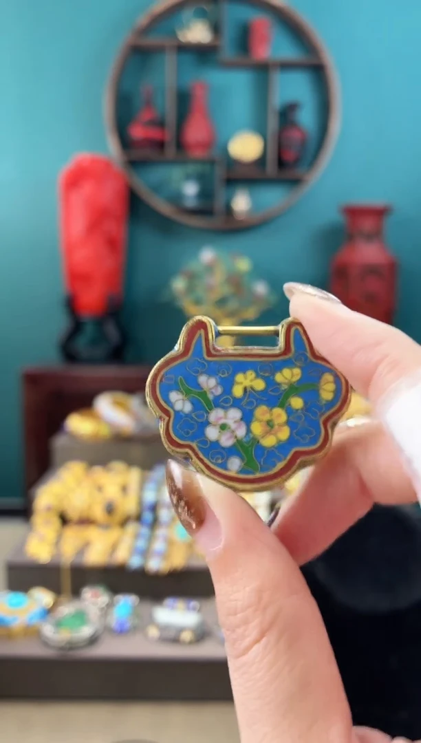 非遗手工景泰蓝吊坠