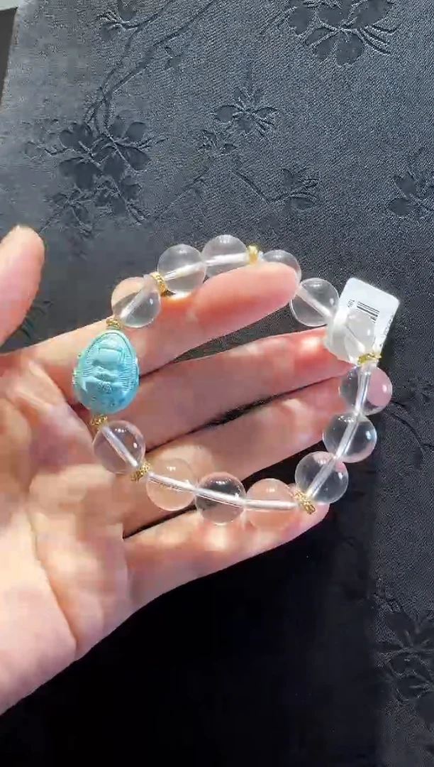 18K金镶嵌手串水晶无相款12mm