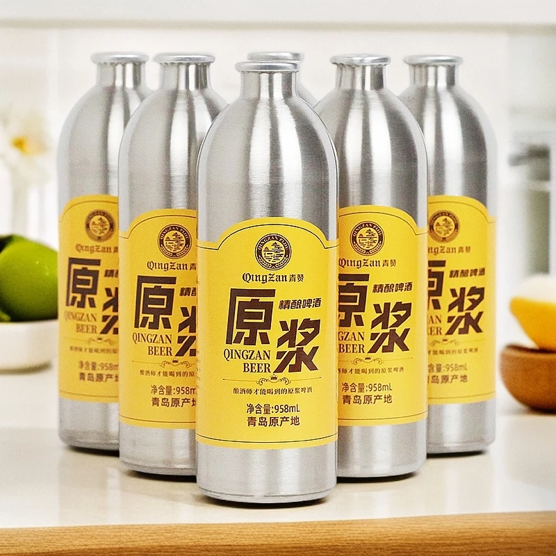 青赞精酿原浆啤酒304不锈钢桶德式小麦白啤啤酒礼盒958ML*6桶整箱