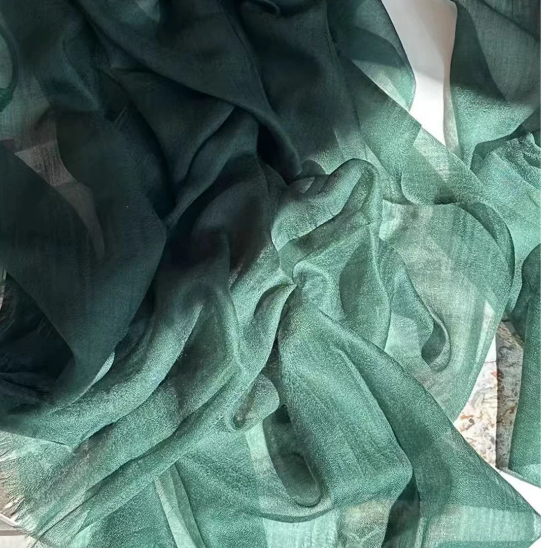 珍珍·内蒙古羊绒披肩/围巾【山羊绒老花】保暖百搭时尚围巾45*210