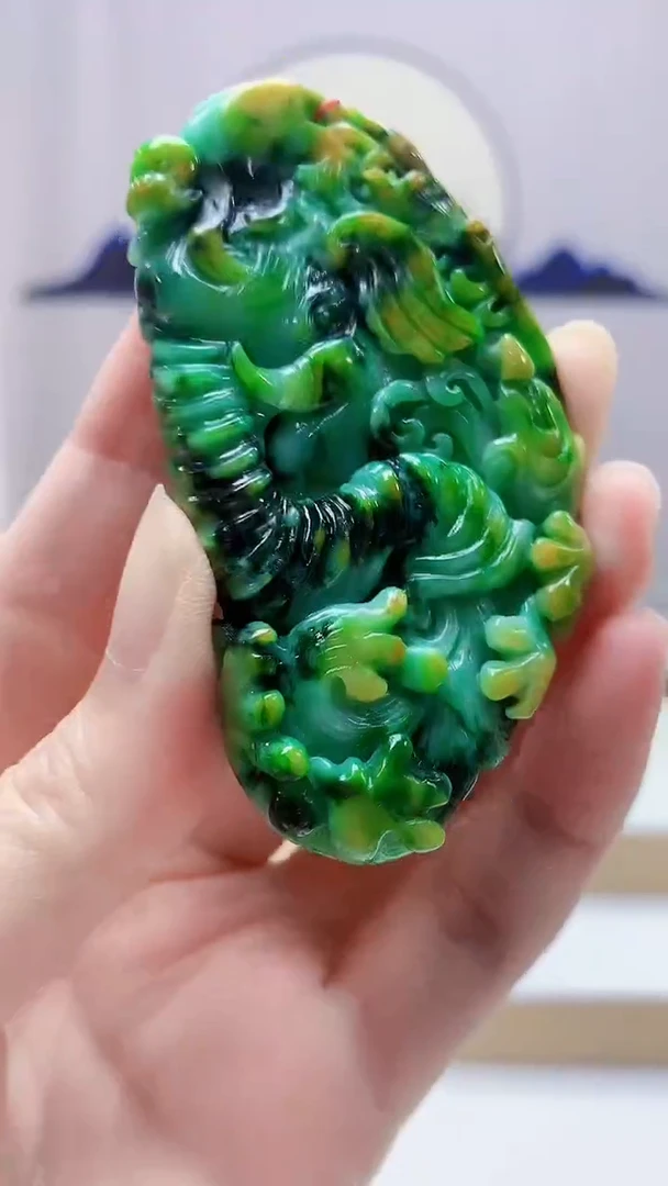 未镶嵌定制翡翠4852zm-毛货挂件113