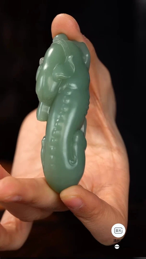 未镶嵌和田玉把件青**水旺旺来财