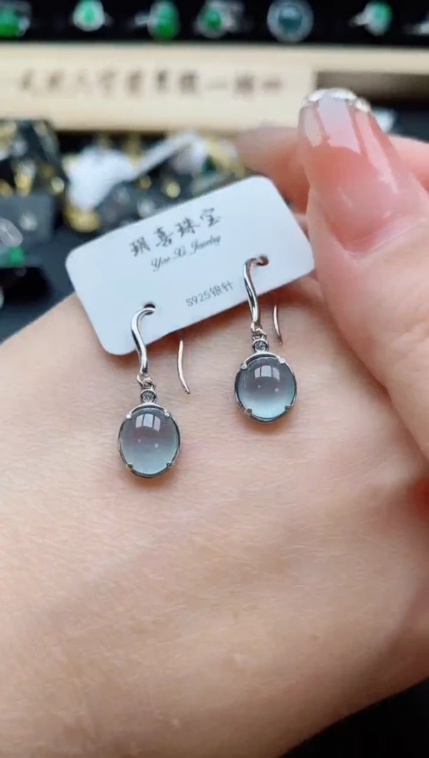 银S925镶嵌戒指翡翠1