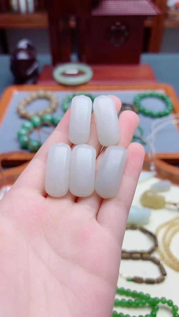 和田玉未镶嵌挂件藕粉无事牌配饰HX多样性发其一